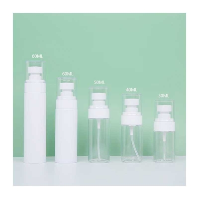 Empty Cosmetic Wholesale Glass Scrub Container With White Cap Skin Care Packaging Bottle With Pump