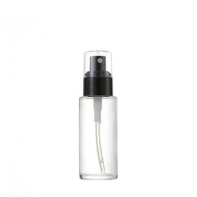 Cosmetic Empty Clear Airless Liquid Foundation Spray Packaging Glass Bottle With Black Pump