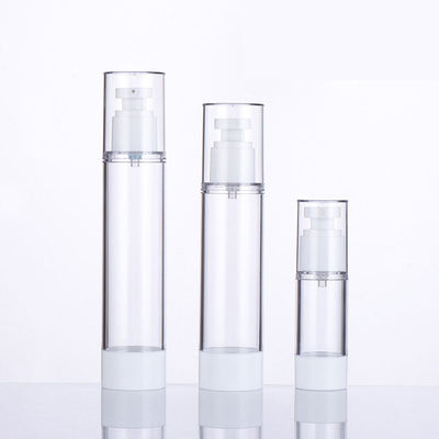 Wholesale 15ml 30ml 50ml 80ml 100ml 120ml 1oz Clear Cosmetic Packaging Bottle Refillable Airless Pump