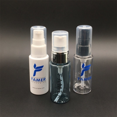 Handy use PET 30ml bottle with treatment cream lotion pump for travel set skincare packaging